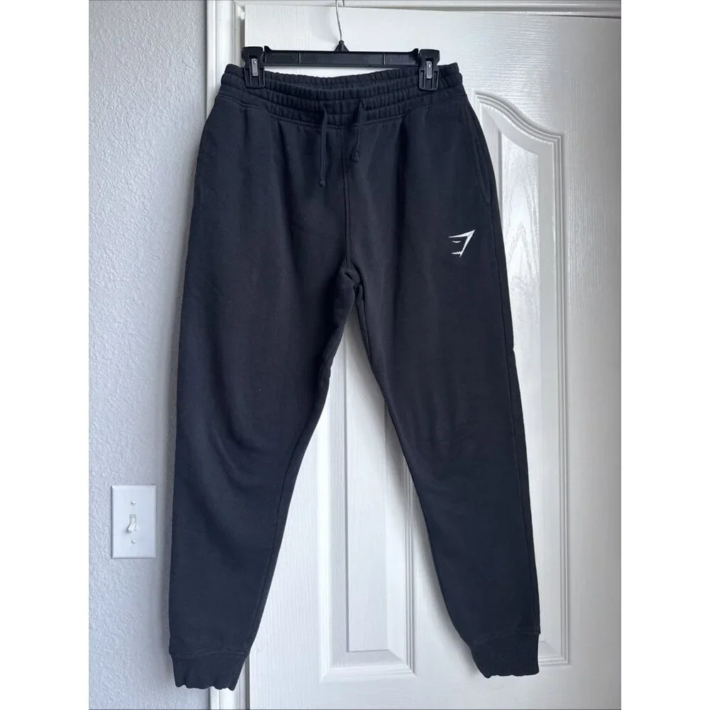 Gymshark Joggers Mens Black Sweatpants Workout Pants Size Small - Picture 1 of 5